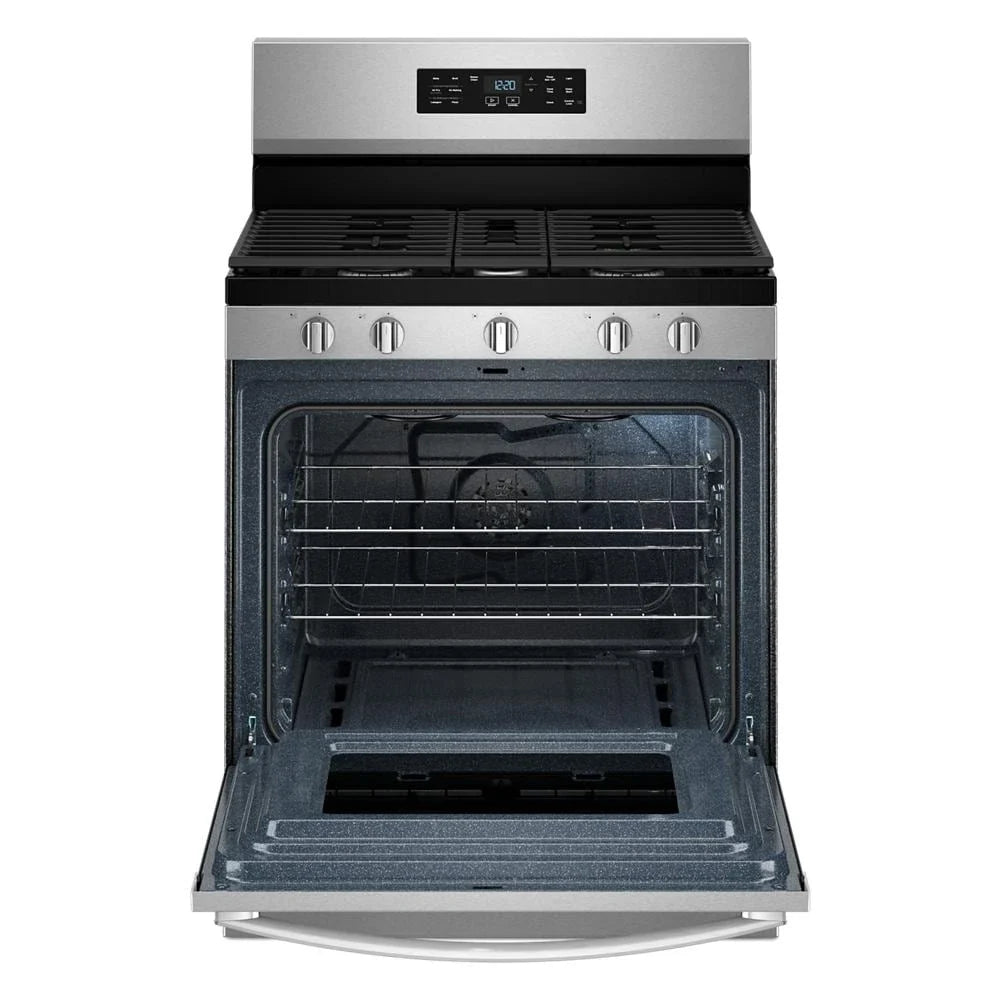 Whirlpool WFGS4530SS 30-inch Gas Range with Air Cooking Technology and Steam Clean Stainless Steel