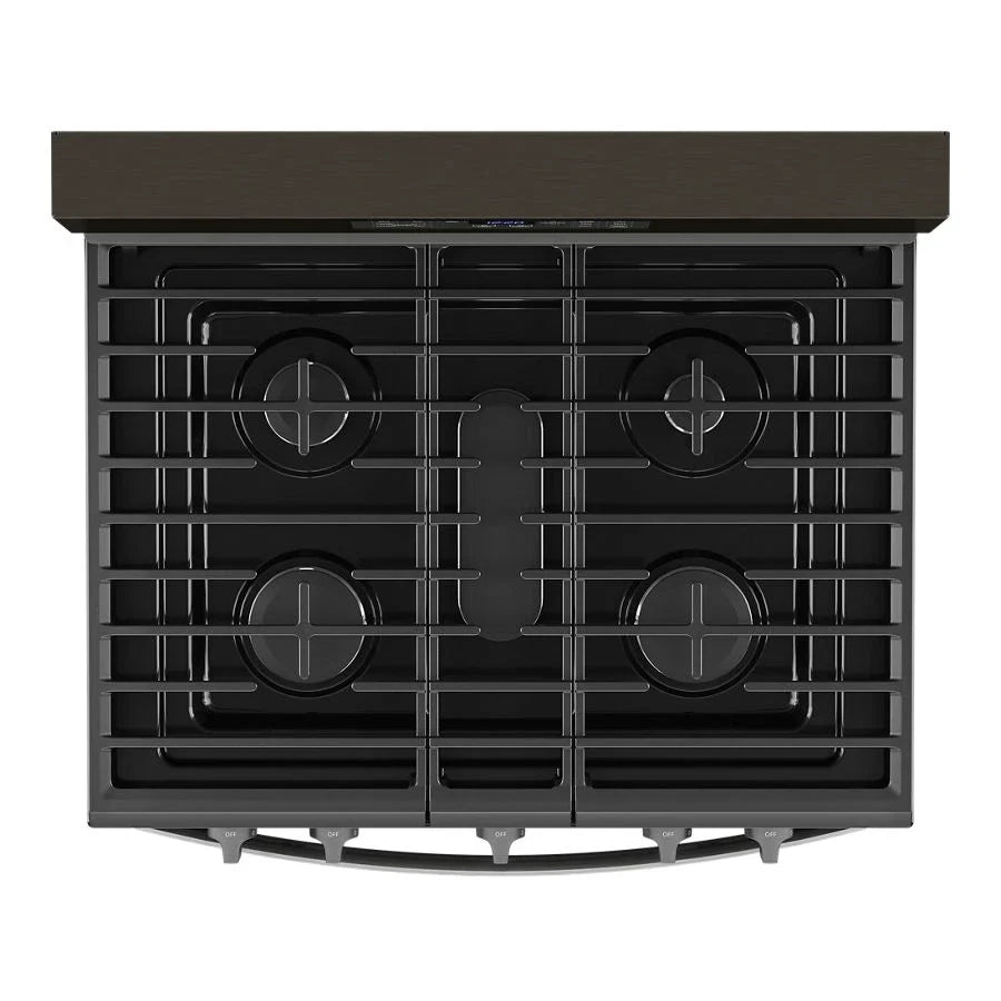 Whirlpool WFGS4530SV 30-inch Gas Range with Air Cooking Technology and Steam Clean Black Stainless