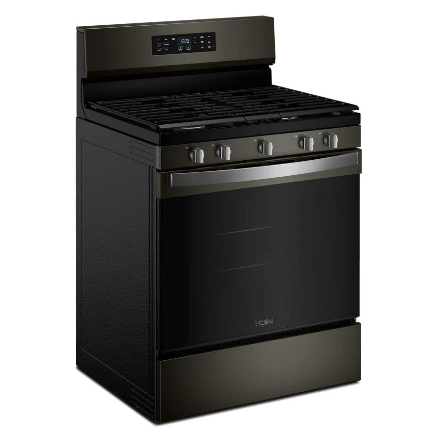 Whirlpool WFGS4530SV 30-inch Gas Range with Air Cooking Technology and Steam Clean Black Stainless