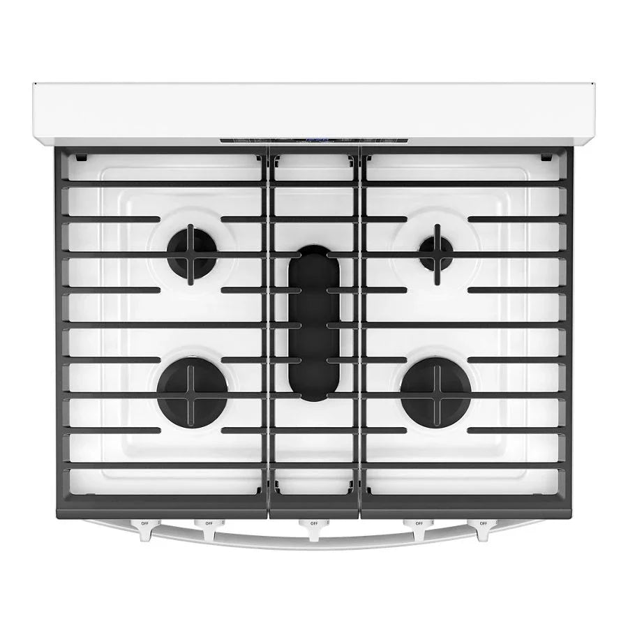 Whirlpool WFGS4530SW 30-inch Gas Range with Air Cooking Technology and Steam Clean White
