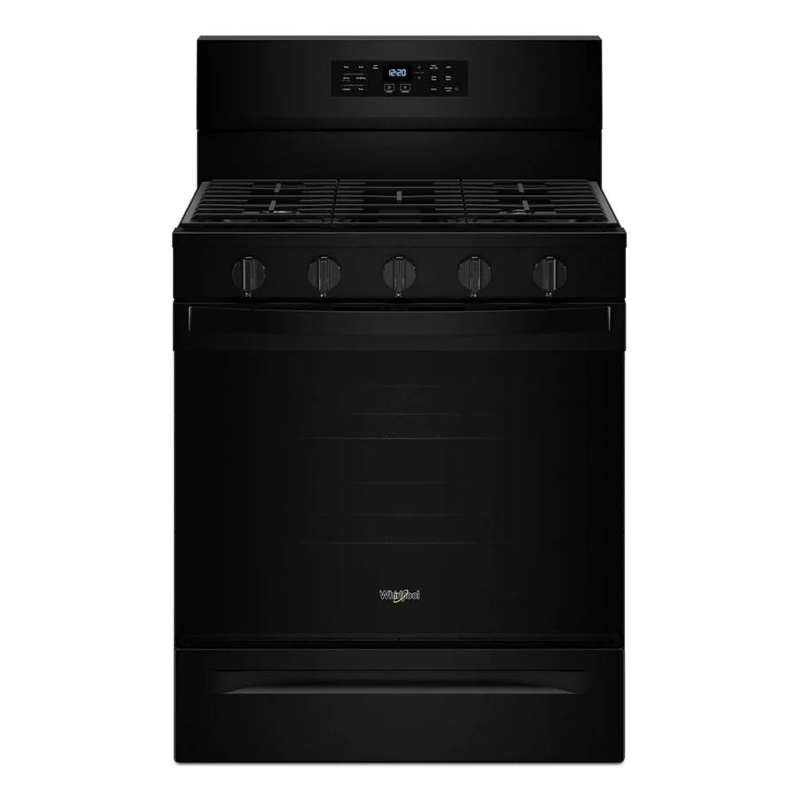 Whirlpool WFGS5030RB 30-inch Gas Range with Air Cooking Technology, No Preheat Air Fry and Air Baking and Self Clean Black