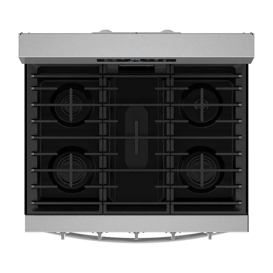 Whirlpool WFGS5030RS 30-inch Gas Range with Air Cooking Technology, No Preheat Air Fry and Air Baking and Self Clean Stainless Steel