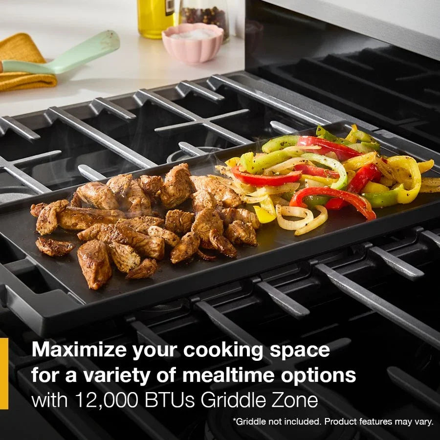 Whirlpool WFGS5030RS 30-inch Gas Range with Air Cooking Technology, No Preheat Air Fry and Air Baking and Self Clean Stainless Steel