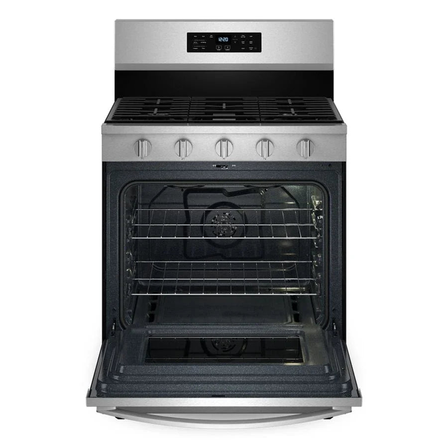 Whirlpool WFGS5030RS 30-inch Gas Range with Air Cooking Technology, No Preheat Air Fry and Air Baking and Self Clean Stainless Steel