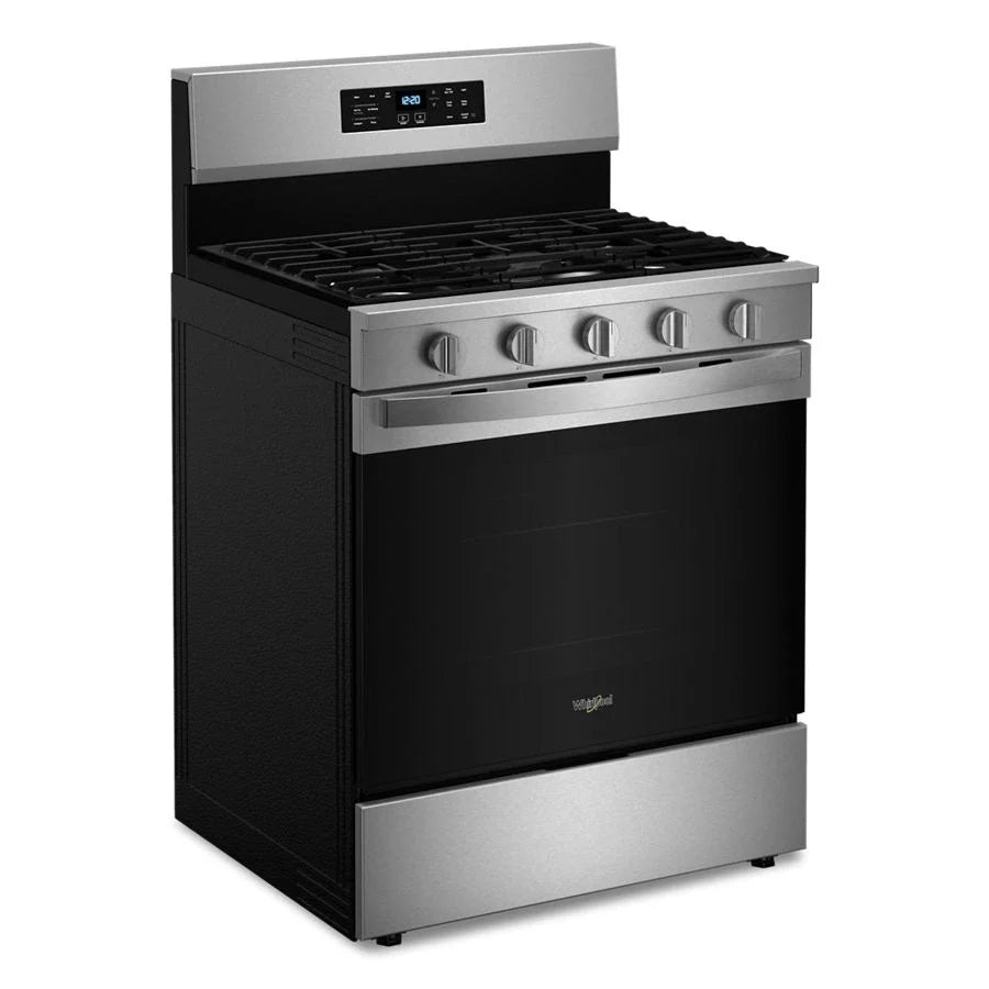 Whirlpool WFGS5030RS 30-inch Gas Range with Air Cooking Technology, No Preheat Air Fry and Air Baking and Self Clean Stainless Steel