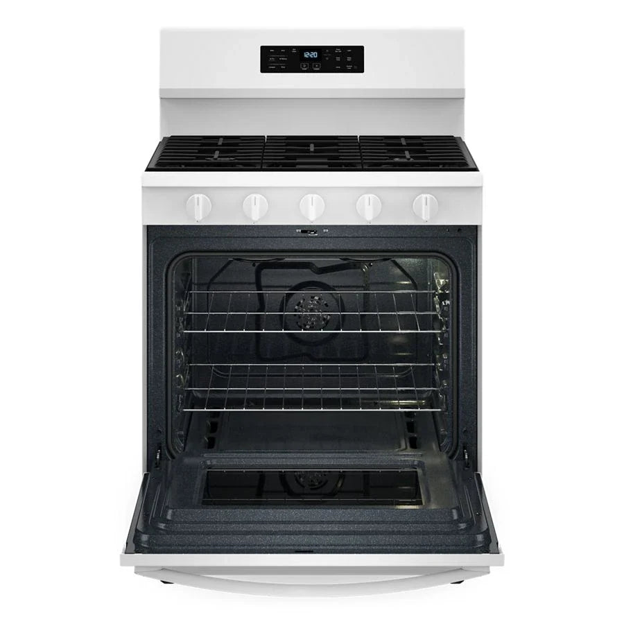 Whirlpool WFGS5030RW 30-inch Gas Range with Air Cooking Technology, No Preheat Air Fry and Air Baking and Self Clean White