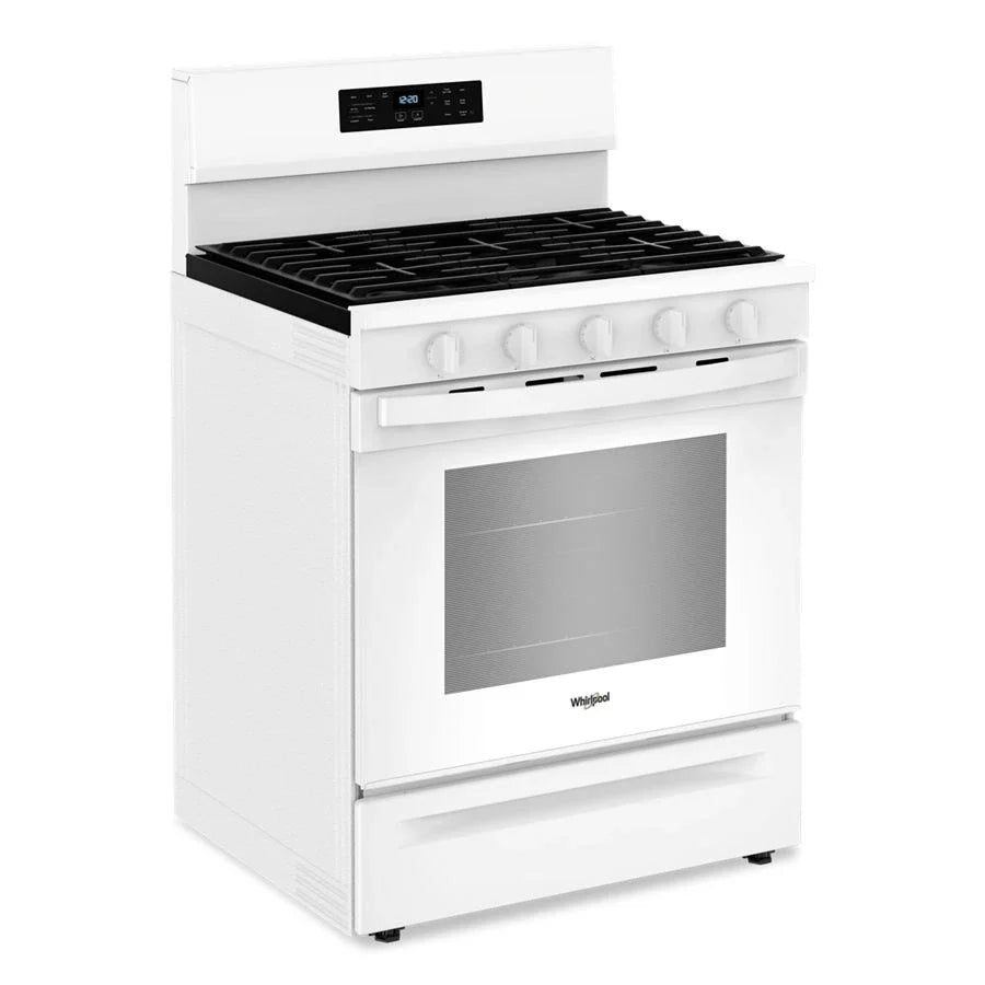 Whirlpool WFGS5030RW 30-inch Gas Range with Air Cooking Technology, No Preheat Air Fry and Air Baking and Self Clean White