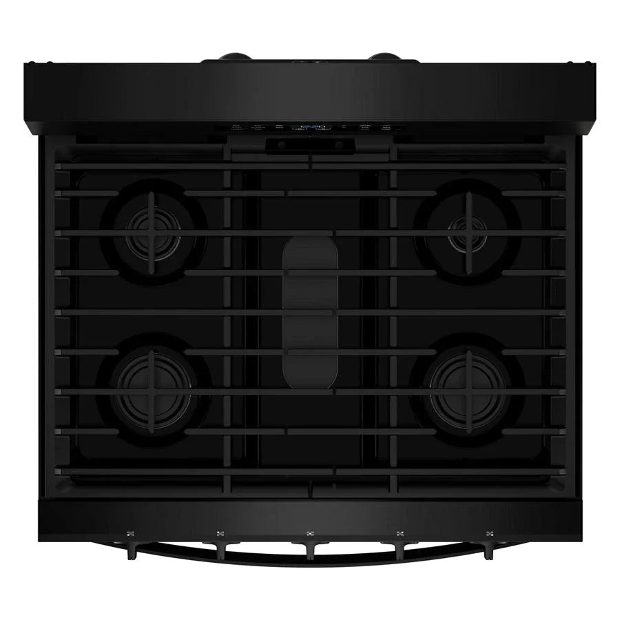 Whirlpool WFGS5730SB 30-inch Gas Range with Air Cooking Technology and EZ-2-Lift™ Hinged Grates Black