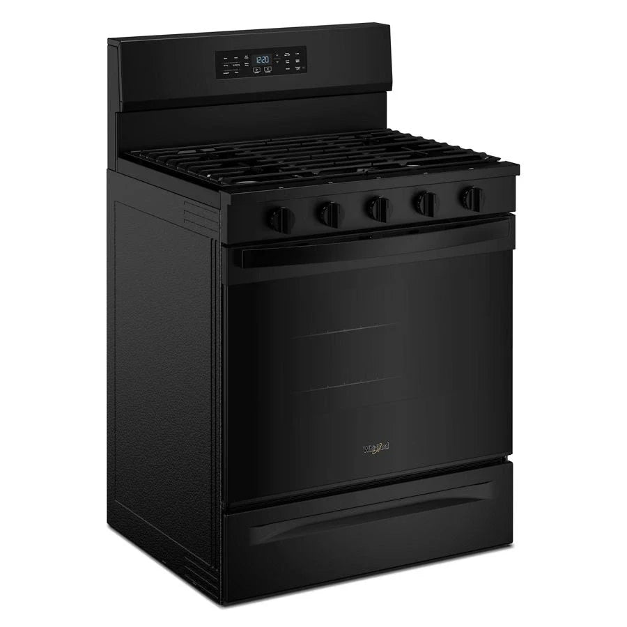 Whirlpool WFGS5730SB 30-inch Gas Range with Air Cooking Technology and EZ-2-Lift™ Hinged Grates Black