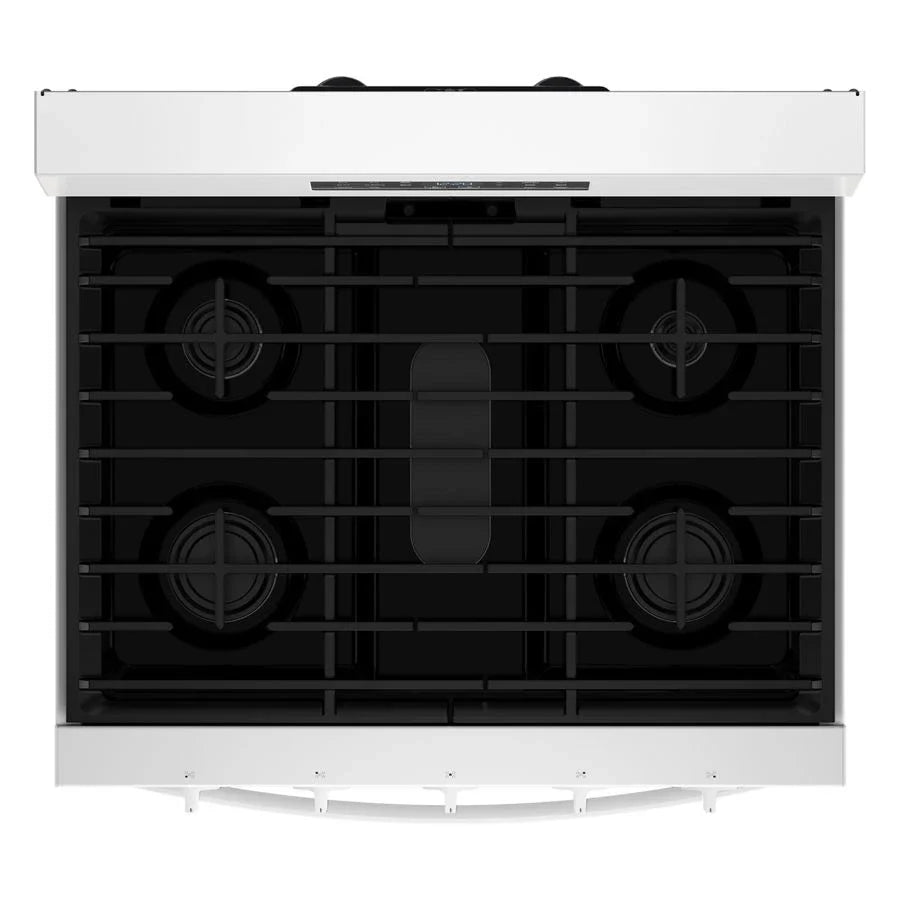 Whirlpool WFGS5730SW 30-inch Gas Range with Air Cooking Technology and EZ-2-Lift™ Hinged Grates White