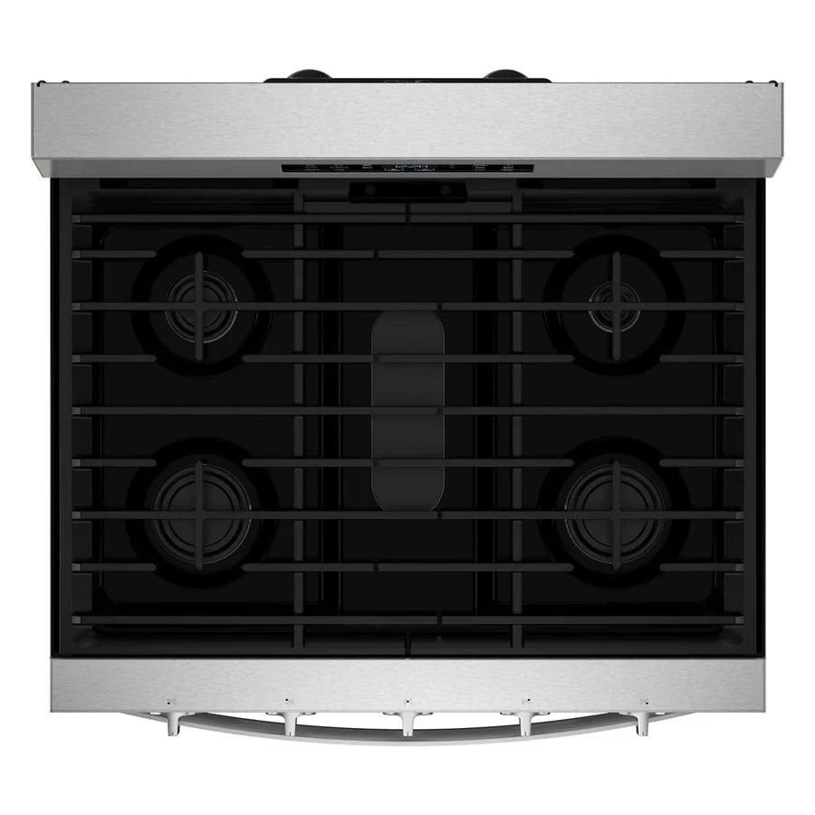 Whirlpool WFGS5730SZ 30-inch Gas Range with Air Cooking Technology and EZ-2-Lift™ Hinged Grates Fingerprint Resistant Stainless Steel
