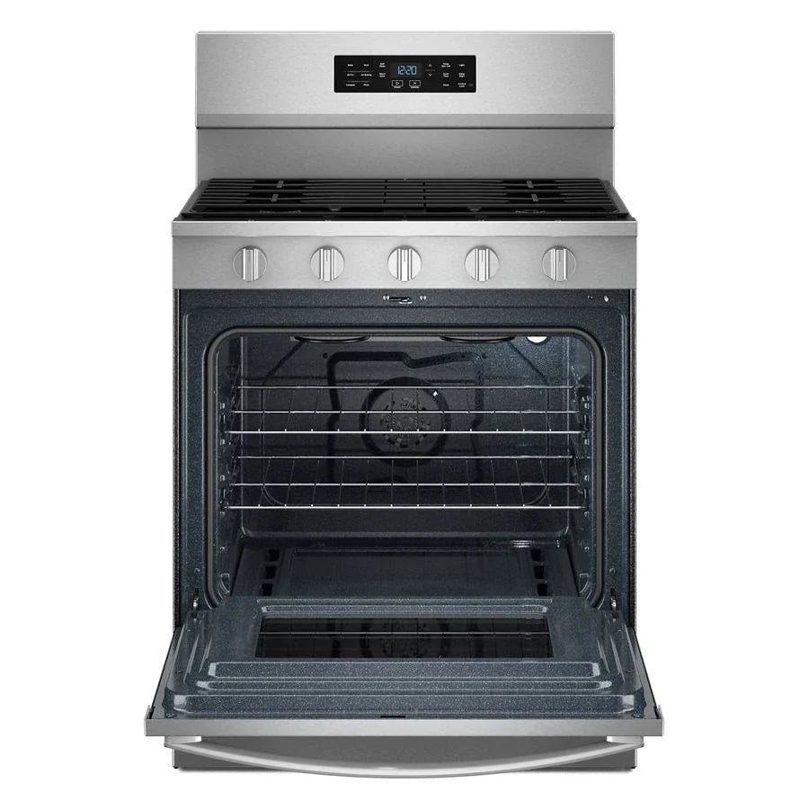 Whirlpool WFGS5730SZ 30-inch Gas Range with Air Cooking Technology and EZ-2-Lift™ Hinged Grates Fingerprint Resistant Stainless Steel