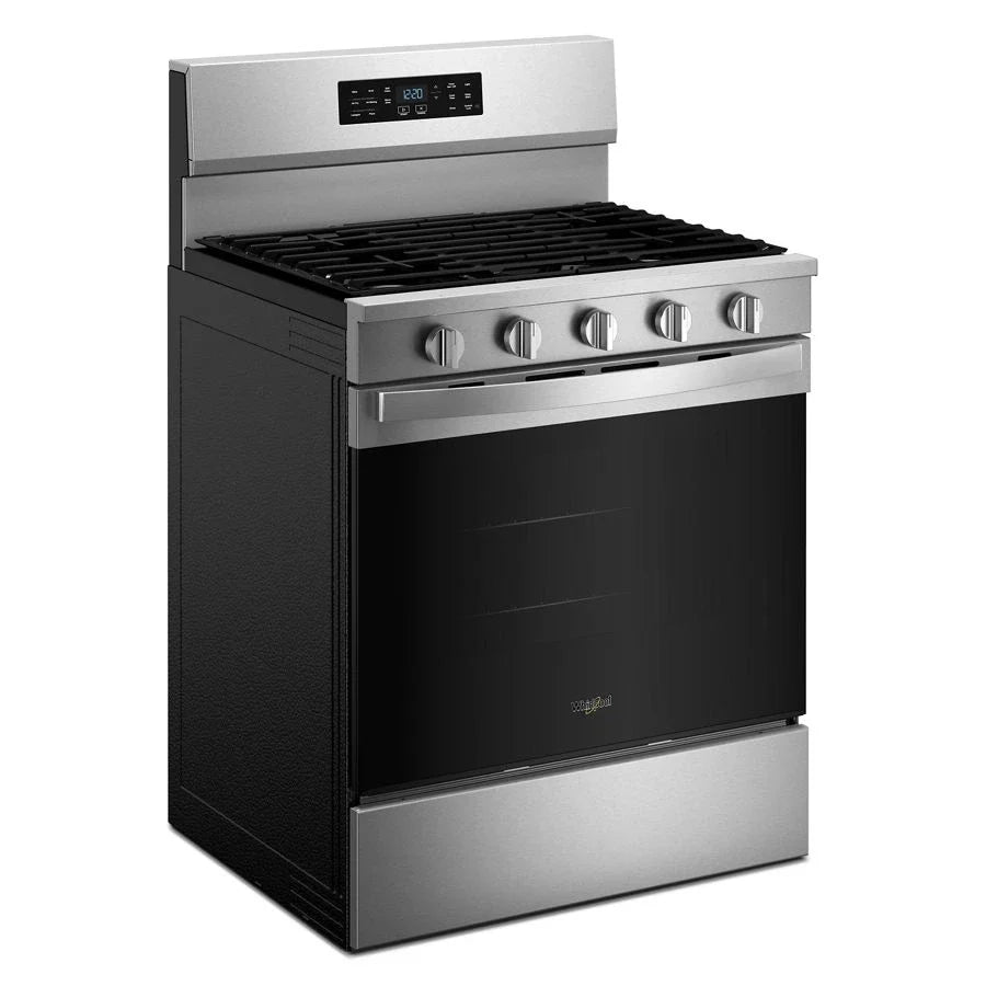 Whirlpool WFGS5730SZ 30-inch Gas Range with Air Cooking Technology and EZ-2-Lift™ Hinged Grates Fingerprint Resistant Stainless Steel