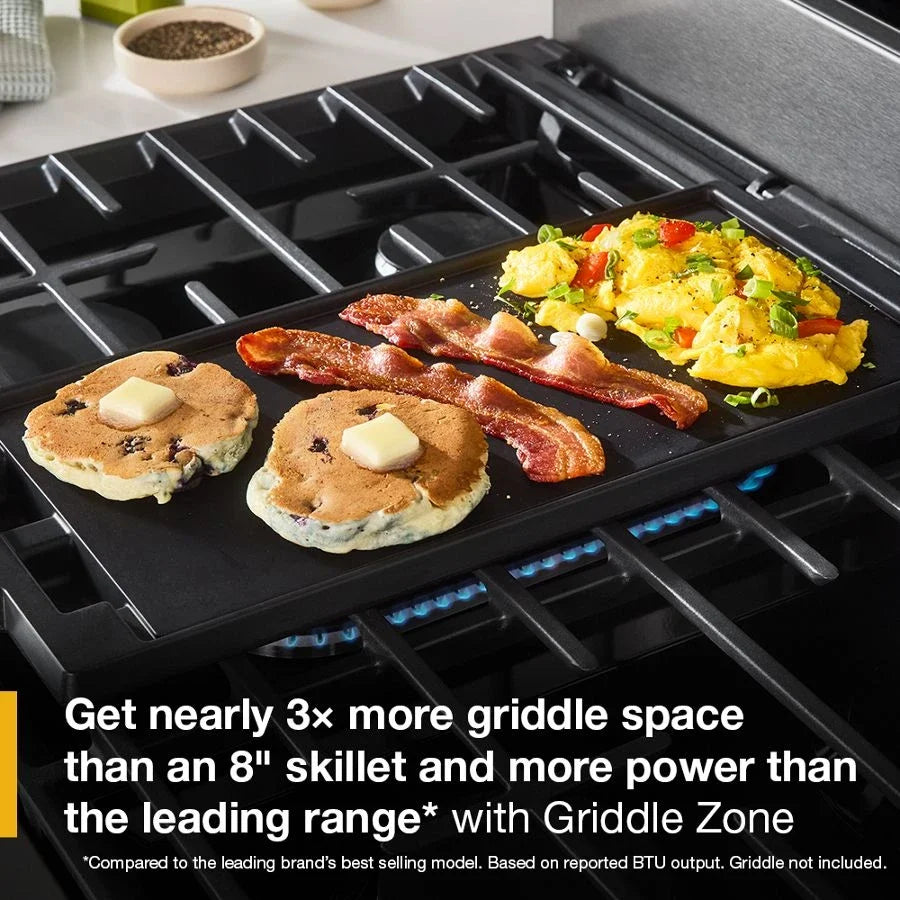 Whirlpool WFGS7530RZ 30-inch Smart Gas Range with Air Cooking Technology, No Preheat Air Fry, Steam/Self Clean and High Speed Preheat Fingerprint Resistant Stainless Steel