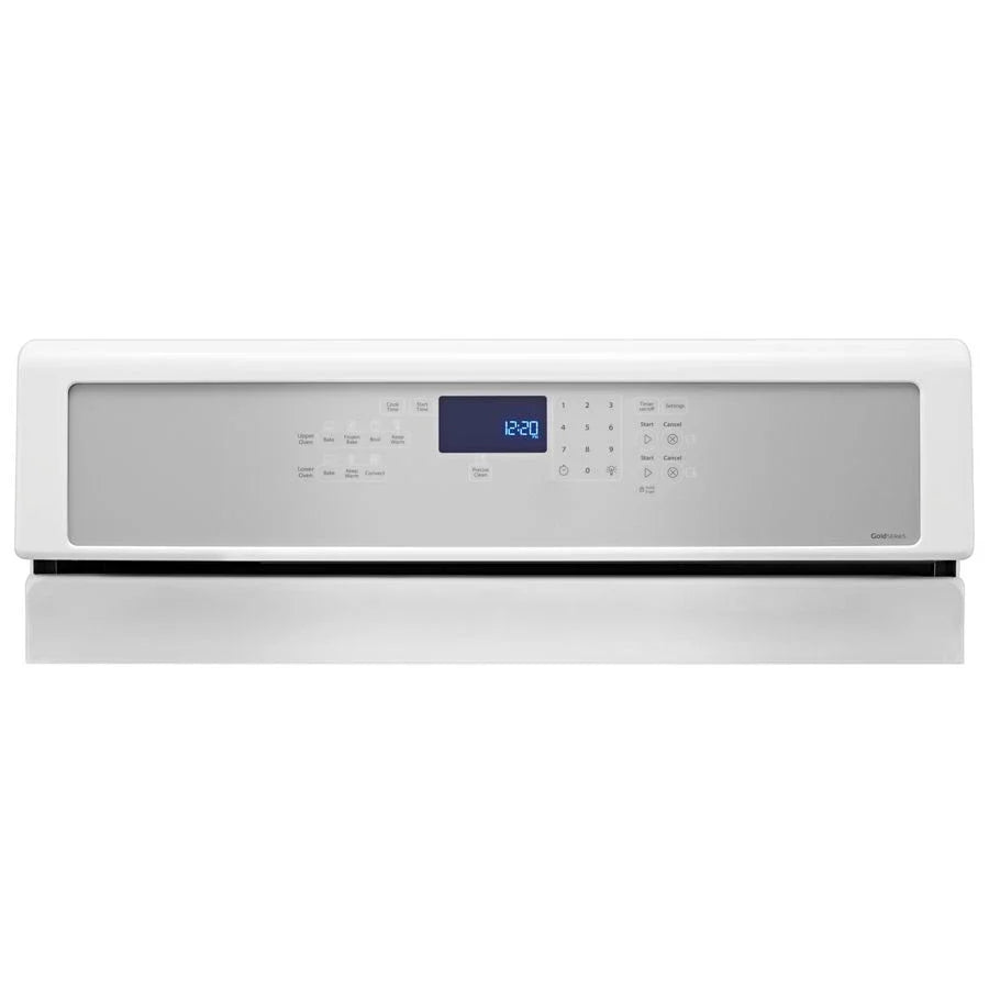 Whirlpool WGG745S0FH 6.0 Cu. Ft. Gas Double Oven Range with EZ-2-Lift™ Hinged Grates White Ice
