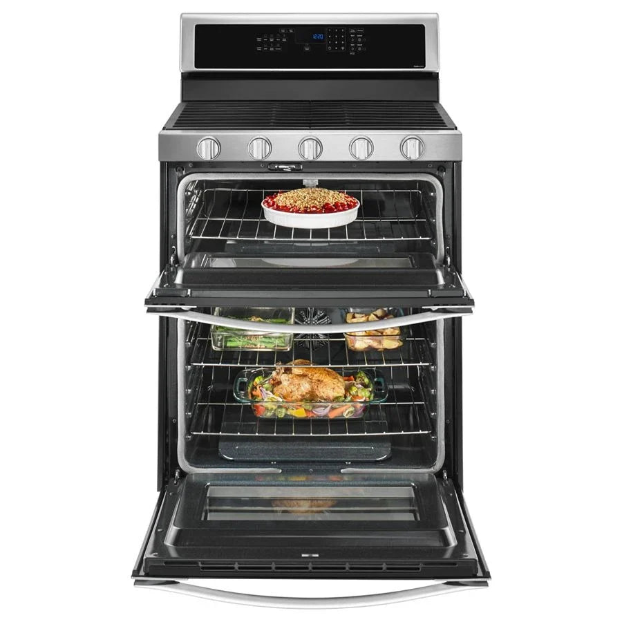 Whirlpool WGG745S0FS 6.0 Cu. Ft. Gas Double Oven Range with EZ-2-Lift™ Hinged Grates Stainless Steel