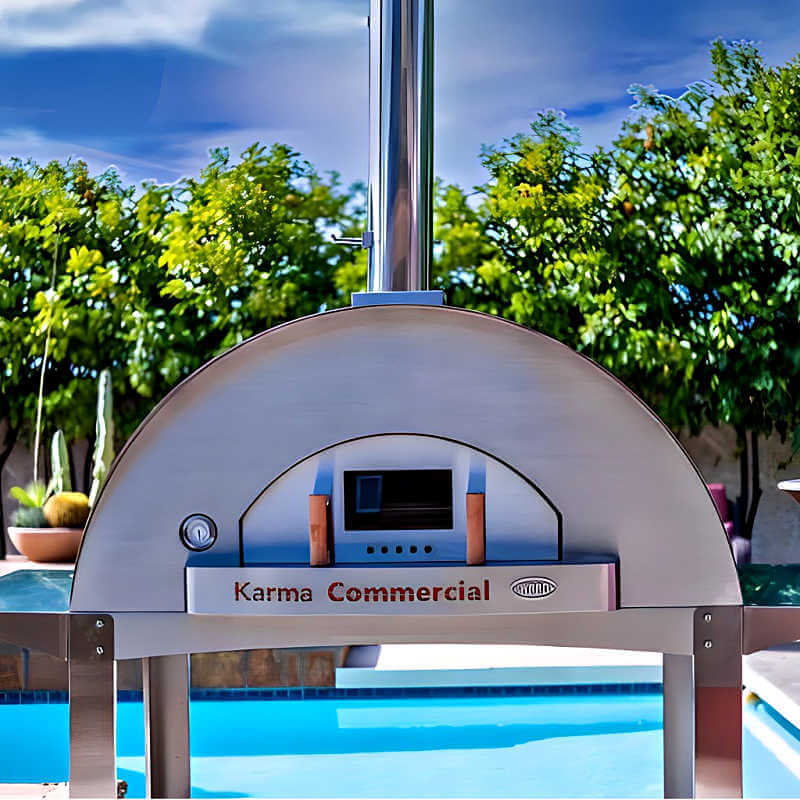 WPPO Karma 55 Inch Wood Fired Pizza Oven w/ Cart