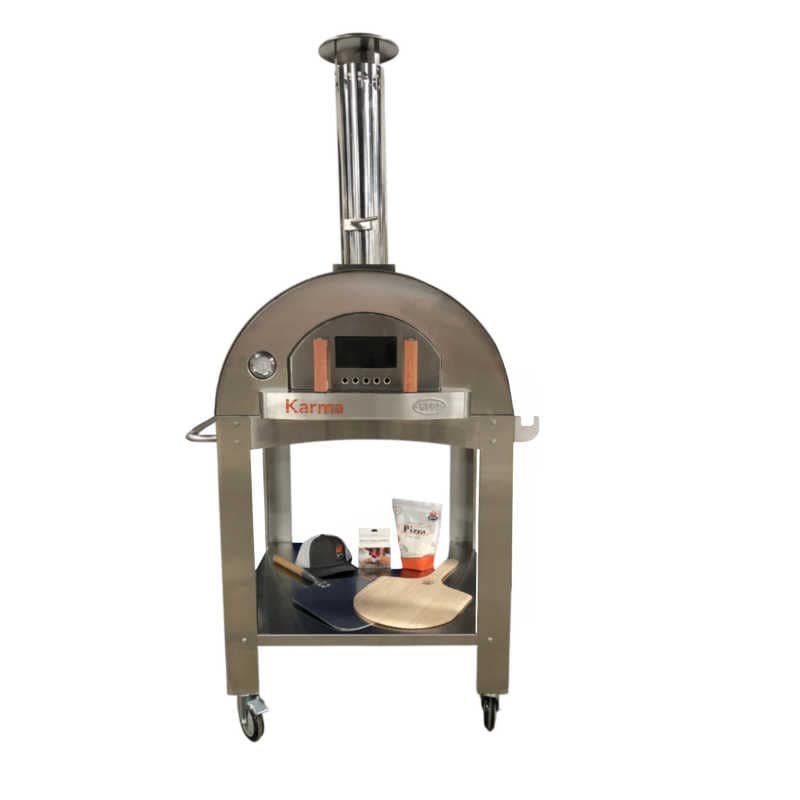 WPPO Karma 32-Inch Wood Fired Pizza Oven w/ Cart