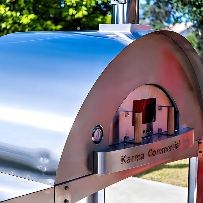 WPPO Karma 55 Inch Wood Fired Pizza Oven w/ Cart