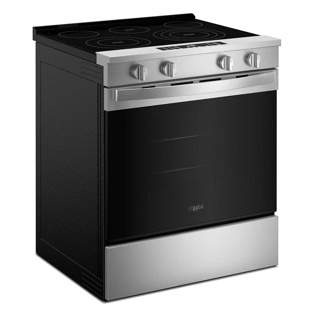 Whirlpool WSES5030SZ 30-inch Electric Smart Range with Air Cooking Technology Fingerprint Resistant Stainless Steel