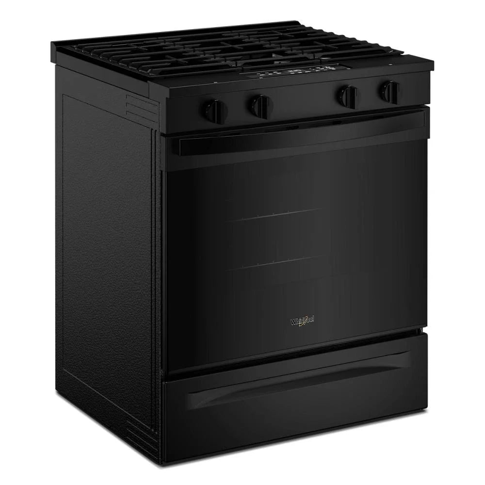 Whirlpool WSGS3330TB 30-inch Gas Range with No Preheat Mode and Slow Cook Black