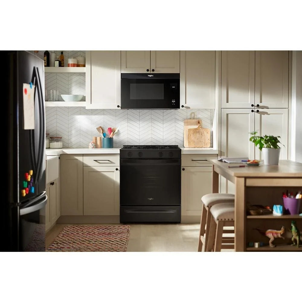 Whirlpool WSGS3330TB 30-inch Gas Range with No Preheat Mode and Slow Cook Black