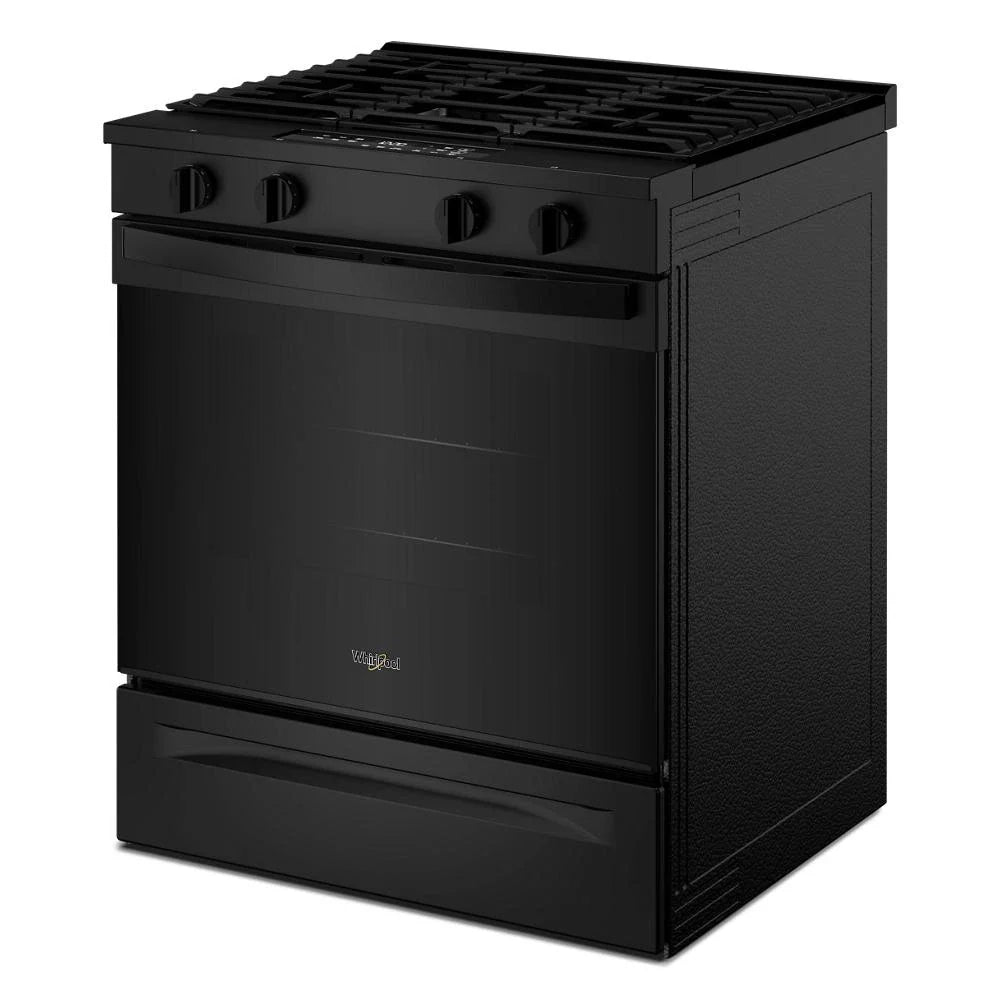 Whirlpool WSGS3330TB 30-inch Gas Range with No Preheat Mode and Slow Cook Black