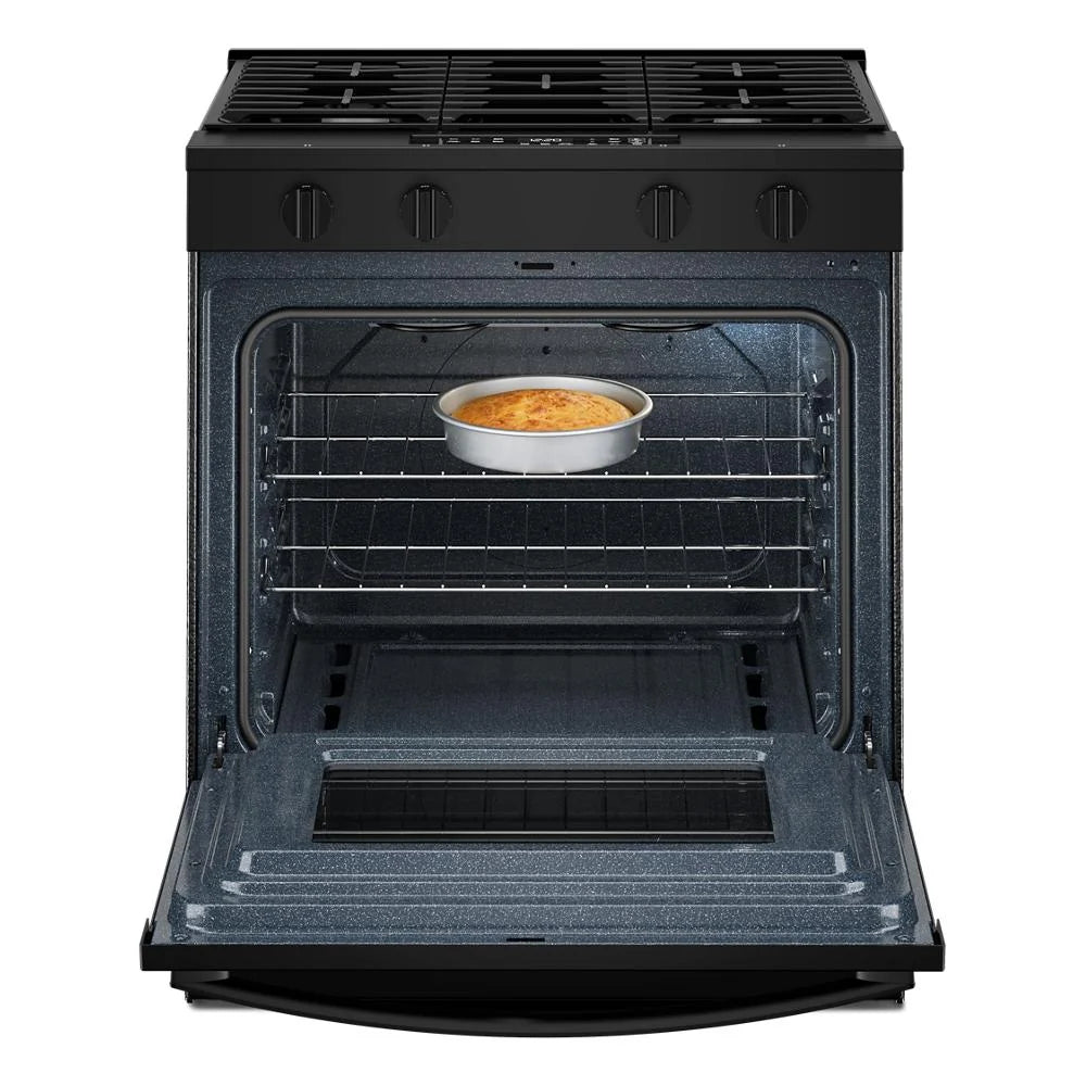 Whirlpool WSGS3330TB 30-inch Gas Range with No Preheat Mode and Slow Cook Black