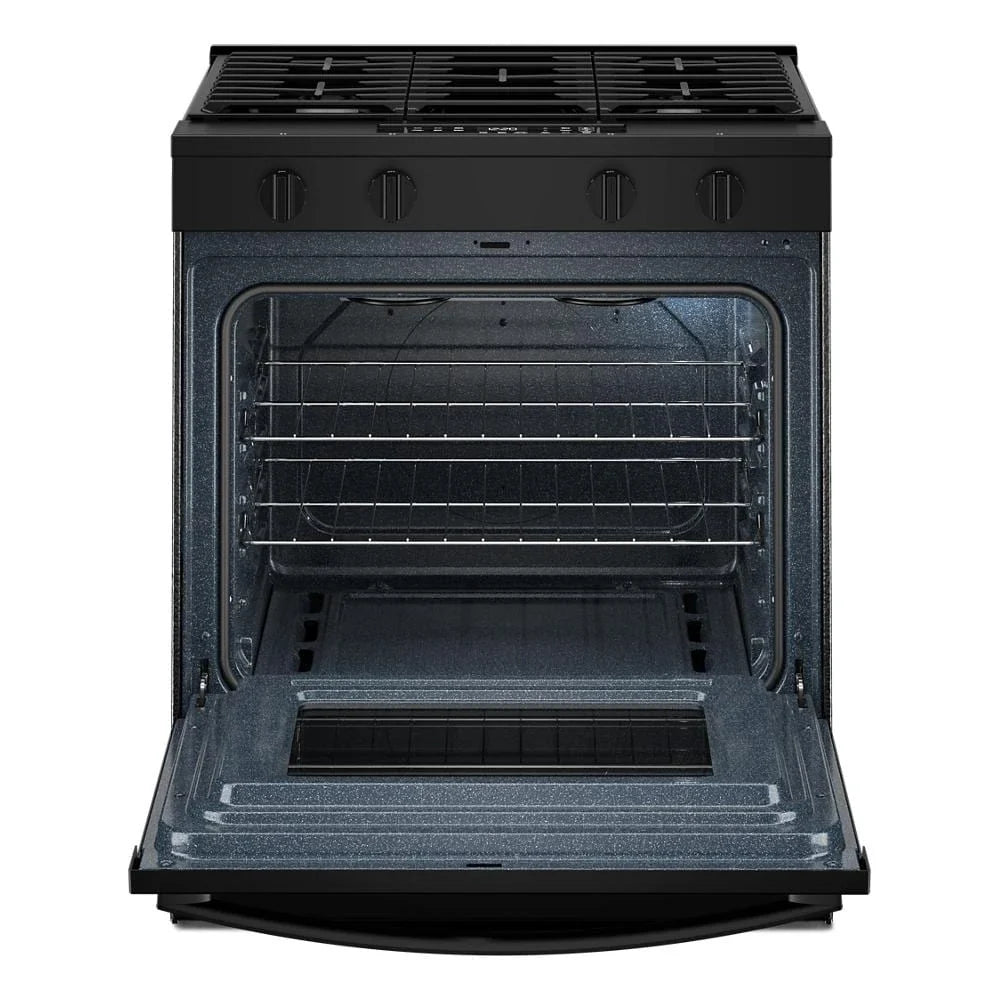 Whirlpool WSGS3330TB 30-inch Gas Range with No Preheat Mode and Slow Cook Black