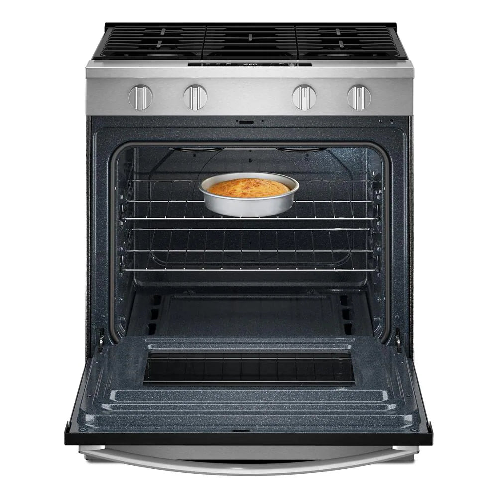 Whirlpool WSGS3330TS 30-inch Gas Range with No Preheat Mode and Slow Cook Stainless Steel