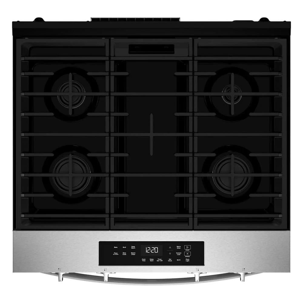 Whirlpool WSGS3330TS 30-inch Gas Range with No Preheat Mode and Slow Cook Stainless Steel