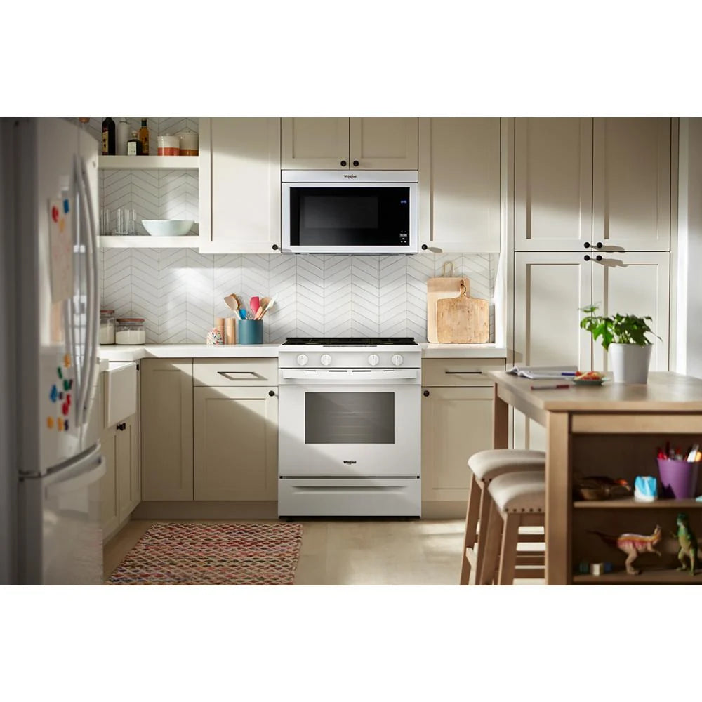 Whirlpool WSGS3330TW 30-inch Gas Range with No Preheat Mode and Slow Cook White