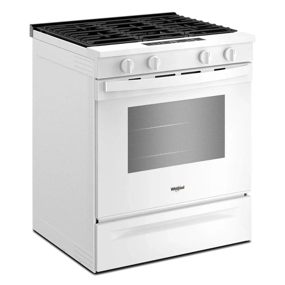 Whirlpool WSGS3330TW 30-inch Gas Range with No Preheat Mode and Slow Cook White