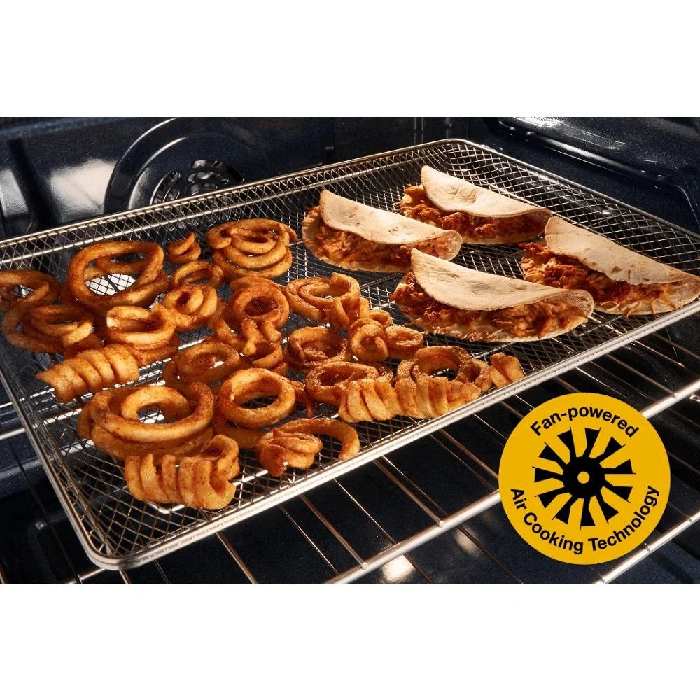 Whirlpool WSGS4530TS 30-inch Gas Smart Range with Air Cooking Technology and Steam Clean Stainless Steel