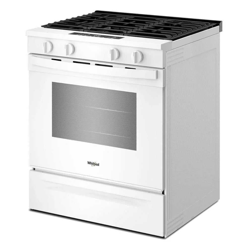 Whirlpool WSGS4530TW 30-inch Gas Smart Range with Air Cooking Technology and Steam Clean White
