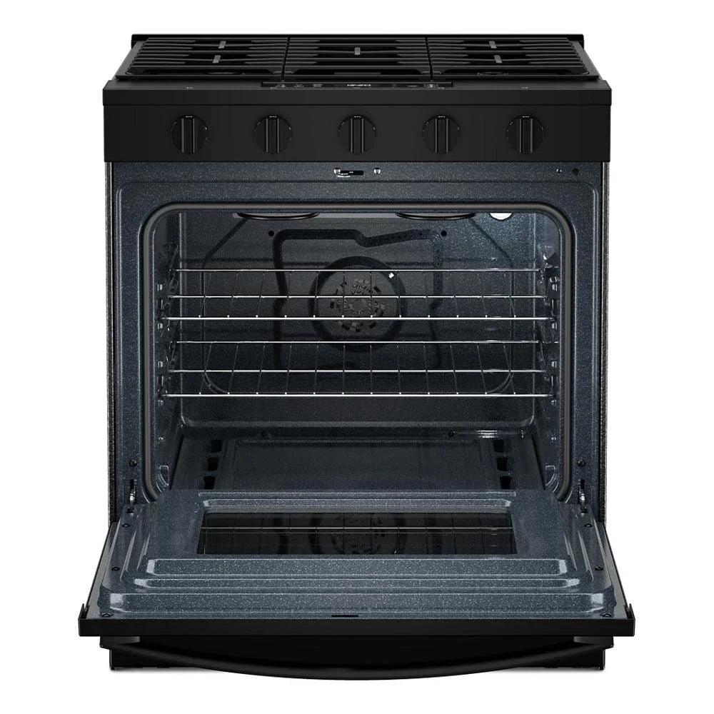 Whirlpool WSGS5030SB 30-inch Gas Smart Range with Air Cooking Technology Black