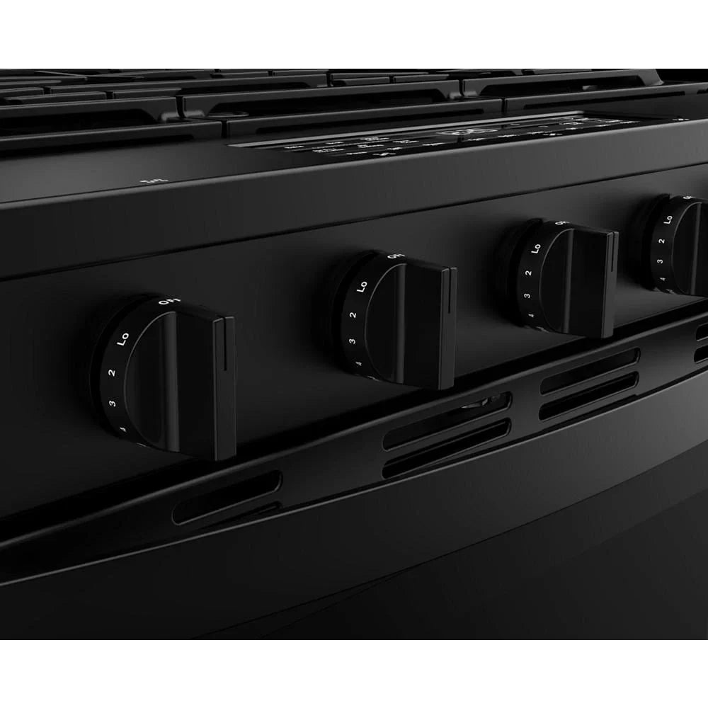 Whirlpool WSGS5030SB 30-inch Gas Smart Range with Air Cooking Technology Black