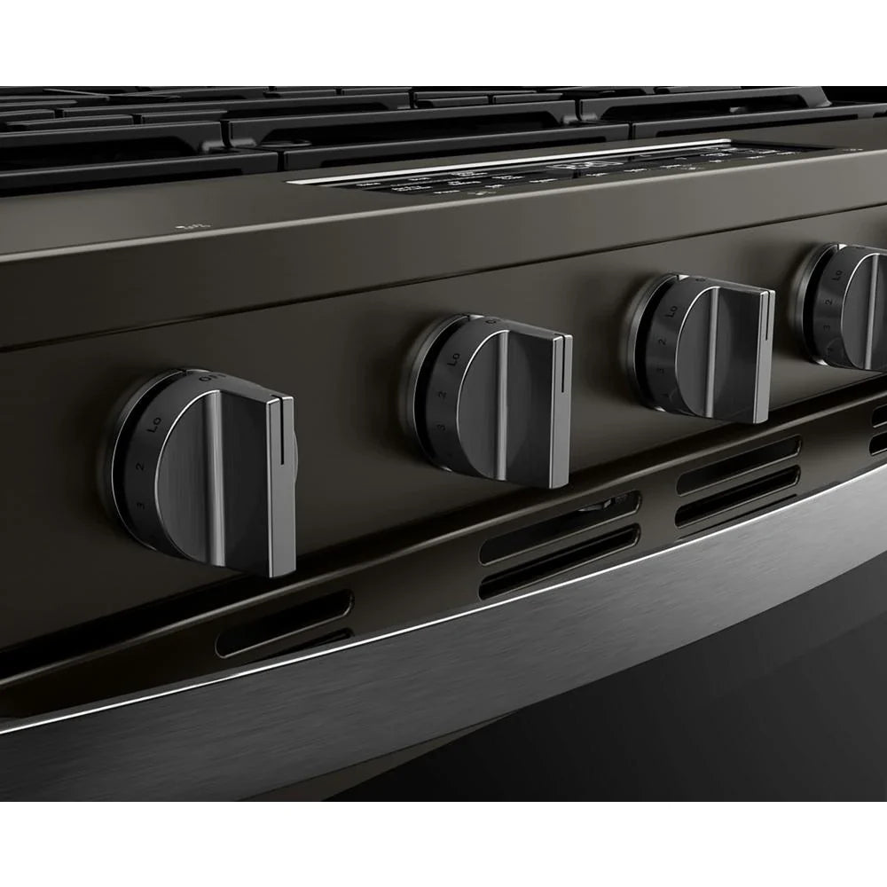 Whirlpool WSGS5030SV 30-inch Gas Smart Range with Air Cooking Technology Black Stainless