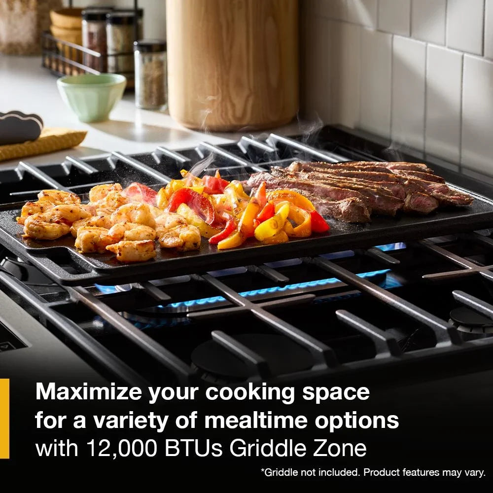 Whirlpool WSGS5030SV 30-inch Gas Smart Range with Air Cooking Technology Black Stainless