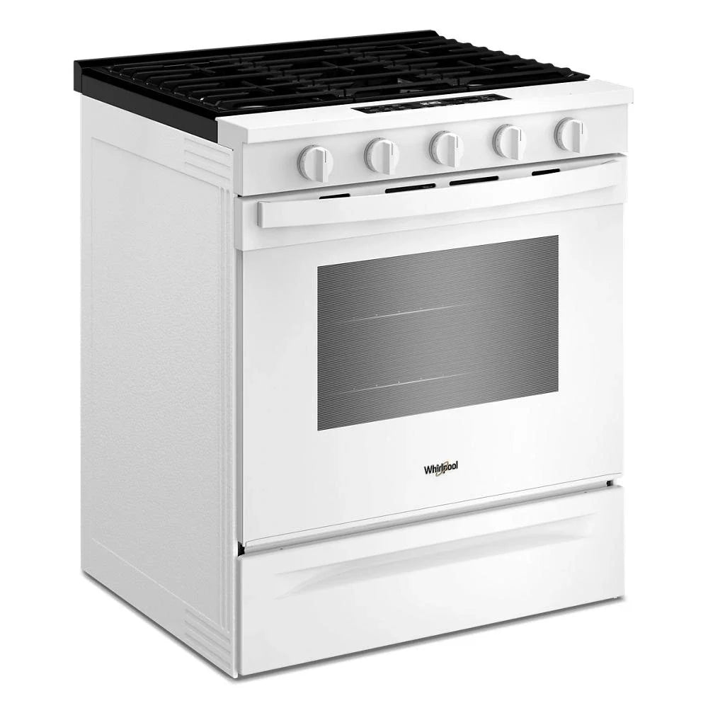 Whirlpool WSGS5030SW 30-inch Gas Smart Range with Air Cooking Technology White