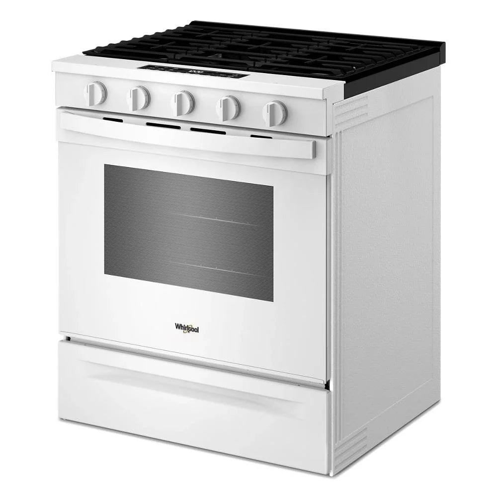 Whirlpool WSGS5030SW 30-inch Gas Smart Range with Air Cooking Technology White
