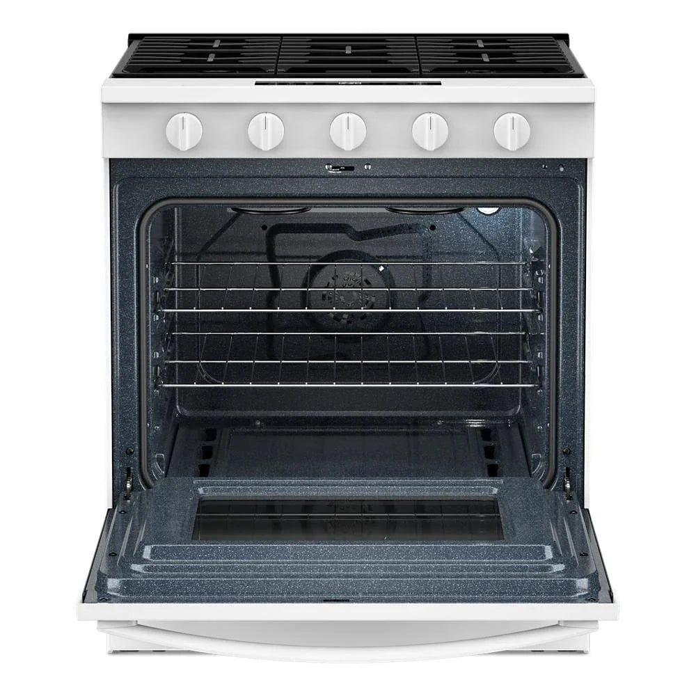 Whirlpool WSGS5030SW 30-inch Gas Smart Range with Air Cooking Technology White