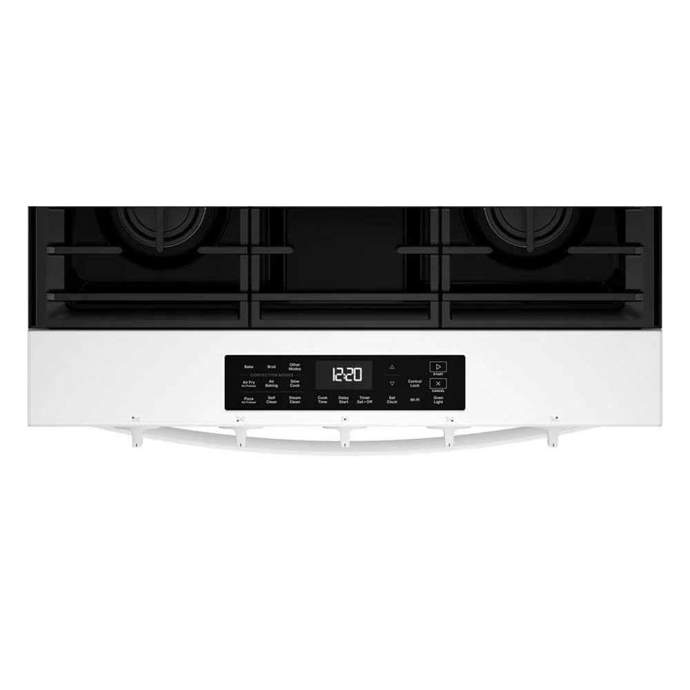 Whirlpool WSGS5030SW 30-inch Gas Smart Range with Air Cooking Technology White