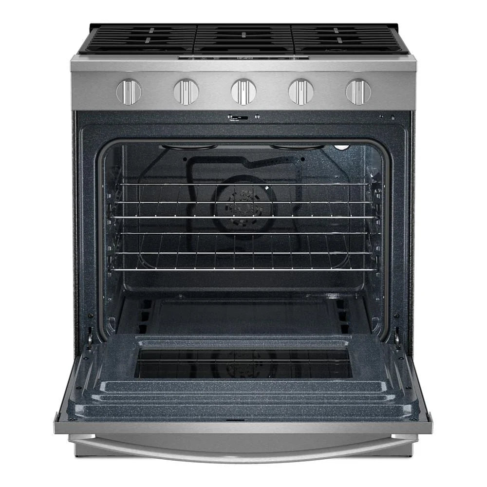 Whirlpool WSGS5030SZ 30-inch Gas Smart Range with Air Cooking Technology Fingerprint Resistant Stainless Steel
