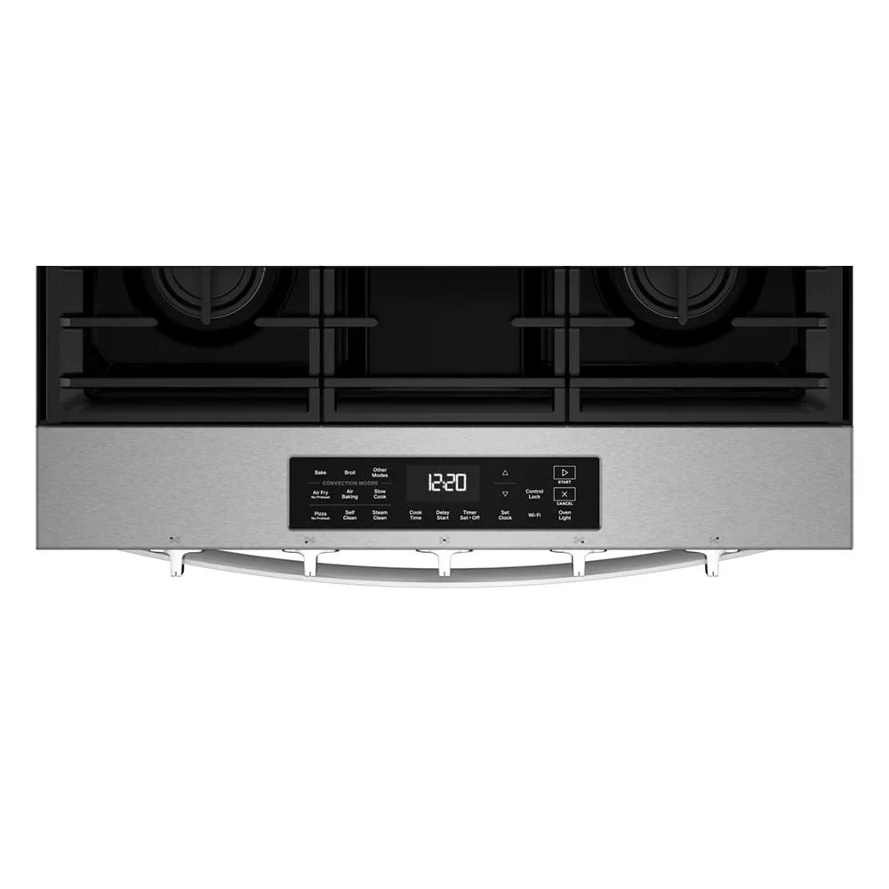 Whirlpool WSGS5030SZ 30-inch Gas Smart Range with Air Cooking Technology Fingerprint Resistant Stainless Steel