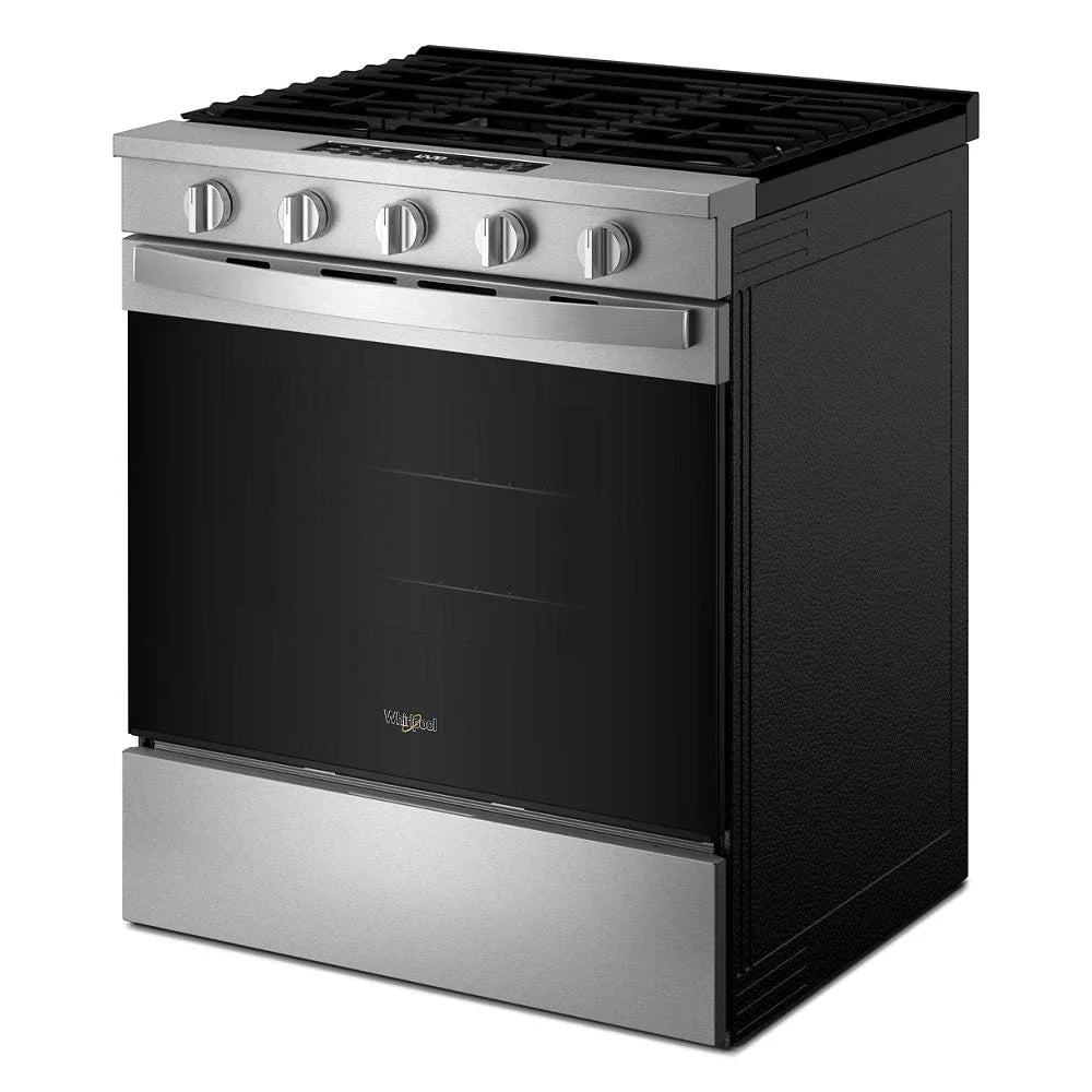Whirlpool WSGS5030SZ 30-inch Gas Smart Range with Air Cooking Technology Fingerprint Resistant Stainless Steel