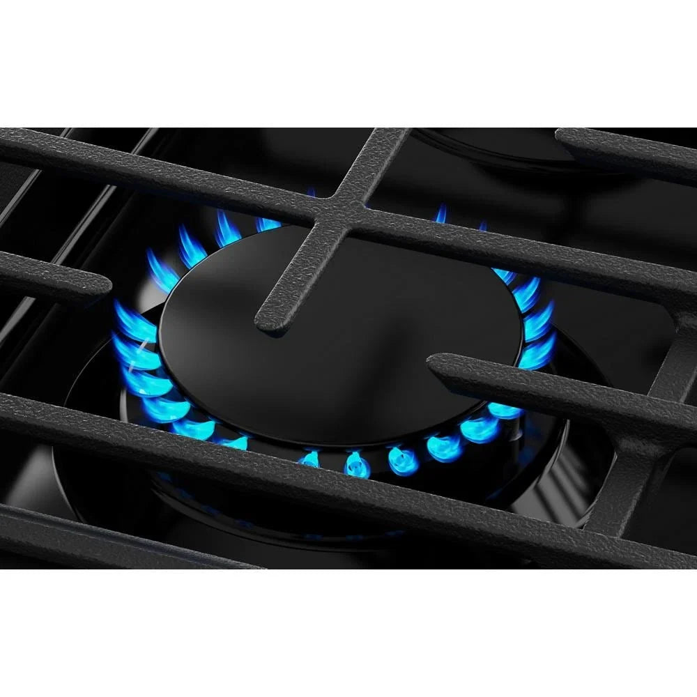 Whirlpool WSGS7530RV 30-inch Smart Slide In Gas Range with Air Cooking Technology, No Preheat Air Fry, Steam/Self Clean and High Speed Preheat Black Stainless