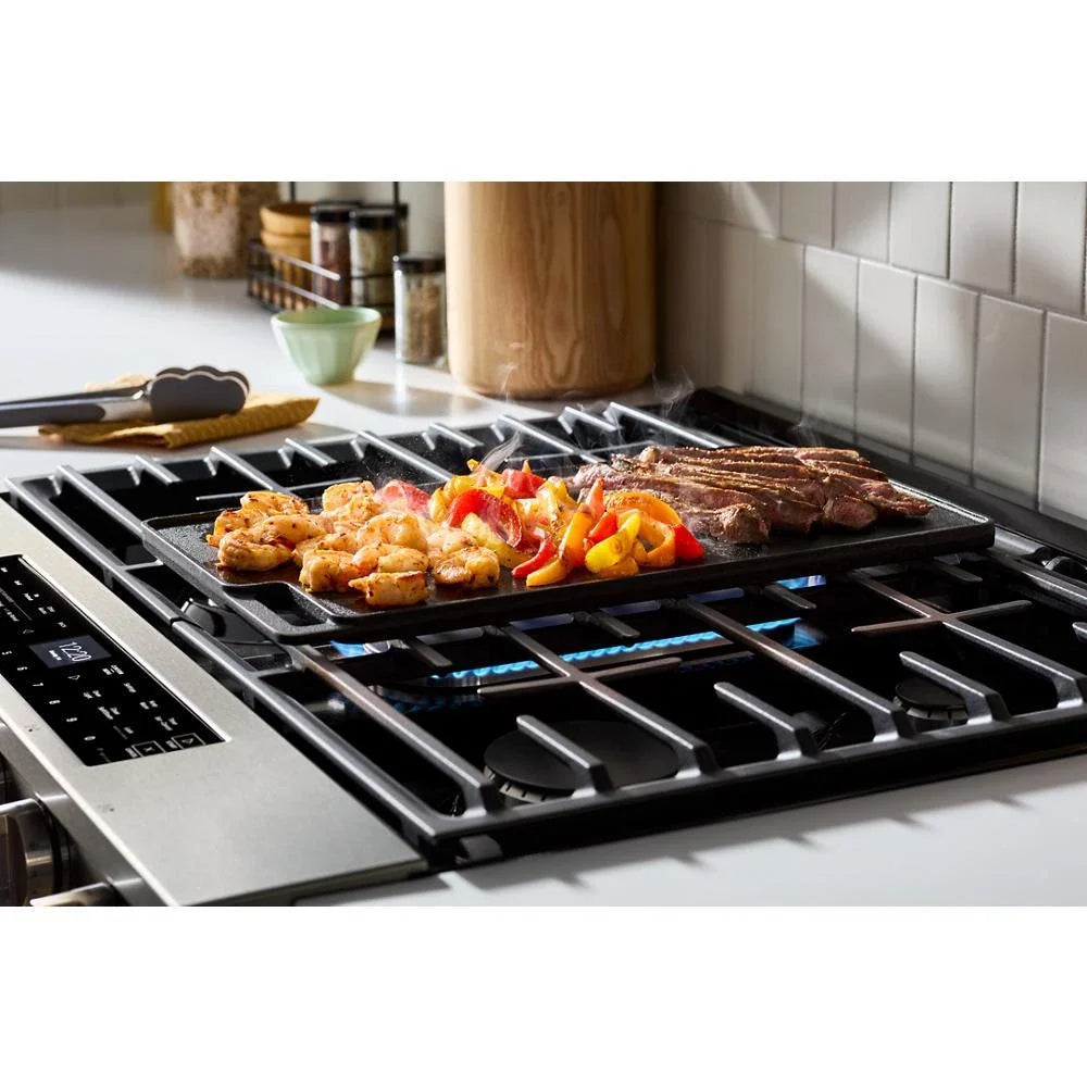 Whirlpool WSGS7530RZ 30-inch Smart Slide In Gas Range with Air Cooking Technology, No Preheat Air Fry, Steam/Self Clean and High Speed Preheat Fingerprint Resistant Stainless Steel