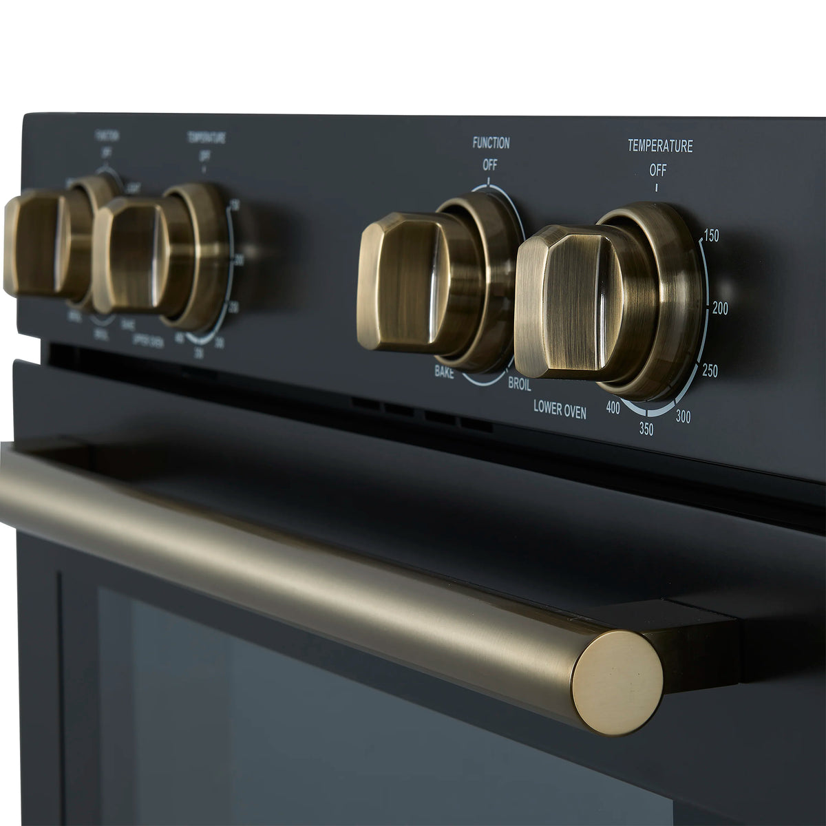 Forno Vomero 30-Inch Double Wall Oven with 10 cu.ft Total Capacity in Black with Stainless Steel Handle (FBOEL1324-30BLK)