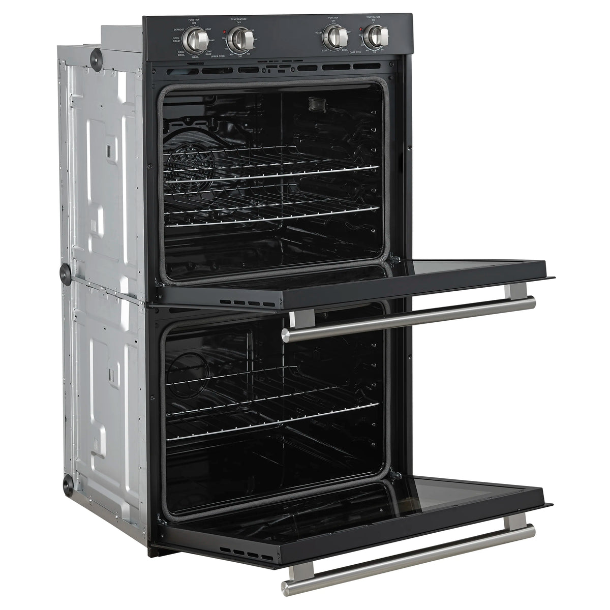 Forno 2-Piece Appliance Package - 30-Inch Vomero Double Wall Oven & 30-Inch Microwave Oven in Black with Stainless Steel Trim
